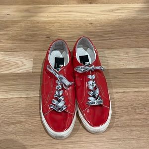 Red Patent Golden Goose Sneakers